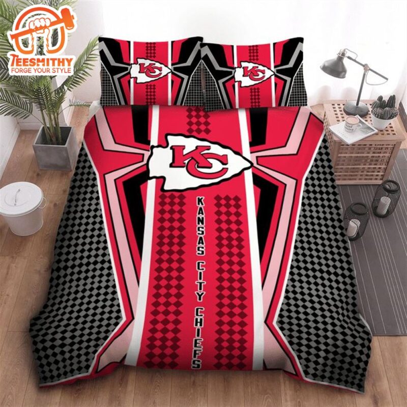 NFL Kansas City Chiefs Red Black Bedding Set