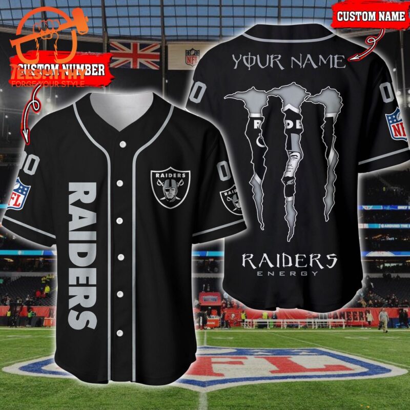 NFL Las Vegas Raiders Custom Baseball Jersey Shirt