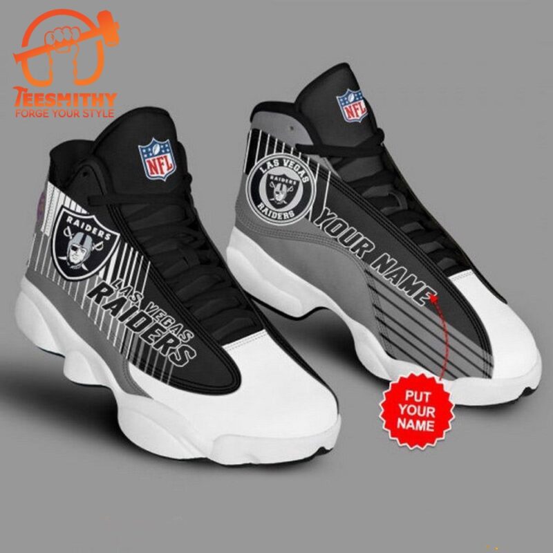 NFL Las Vegas Raiders Football Custom Name Air Jordan 13 Shoes, JD13 Sport Shoes
