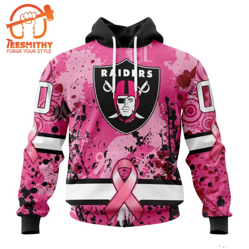 NFL Las Vegas Raiders I Pink I Can In October We Wear Pink Breast Cancer Hoodie
