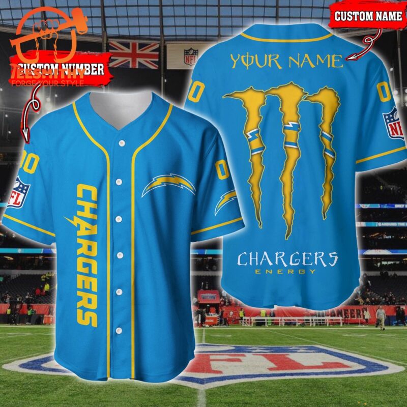 NFL Los Angeles Chargers Custom Baseball Jersey Shirt