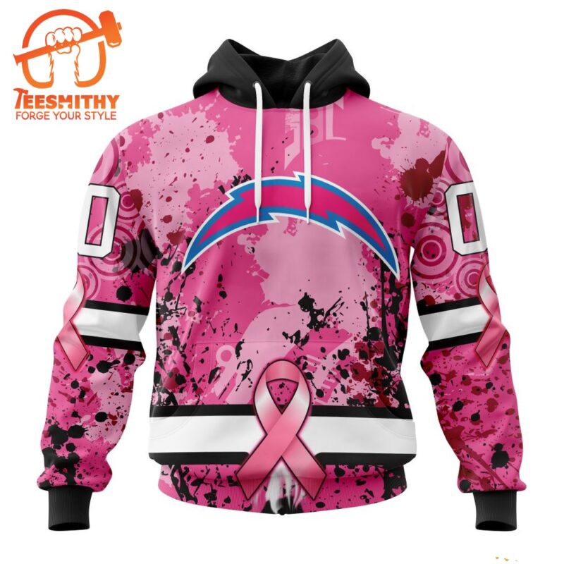 NFL Los Angeles Chargers I Pink I Can In October We Wear Pink Breast Cancer Hoodie