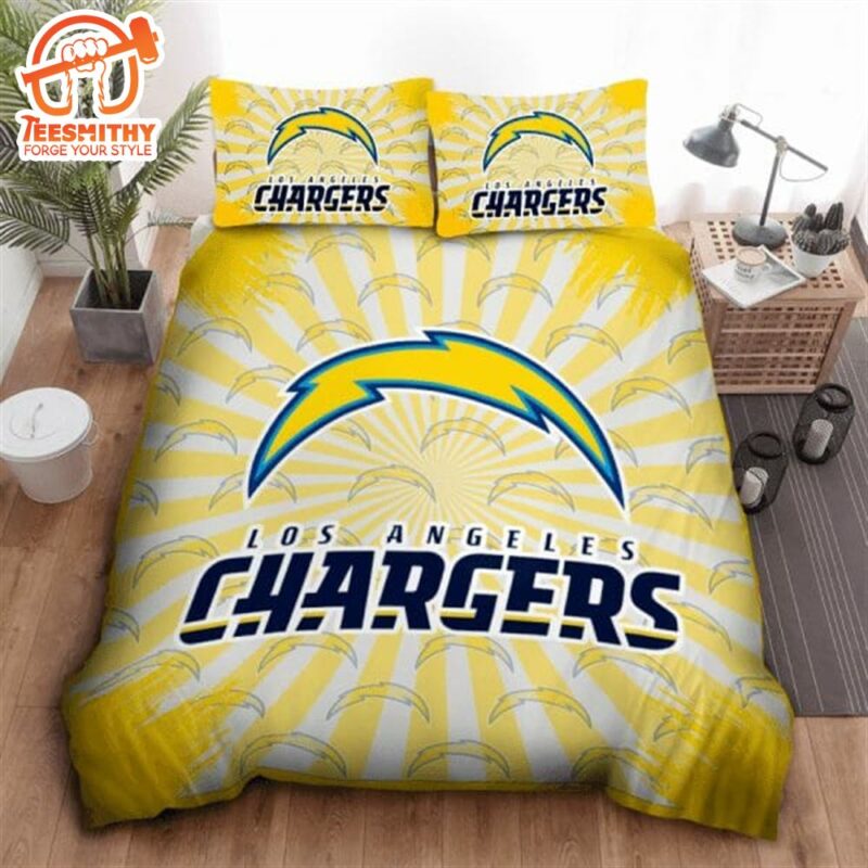 NFL Los Angeles Chargers Light Gold Bedding Set