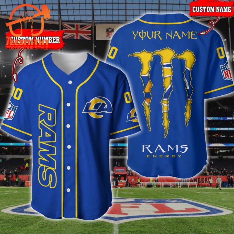 NFL Los Angeles Rams Custom Baseball Jersey Shirt