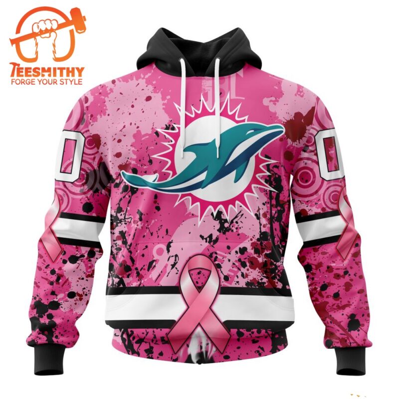 NFL Miami Dolphins I Pink I Can In October We Wear Pink Breast Cancer Hoodie