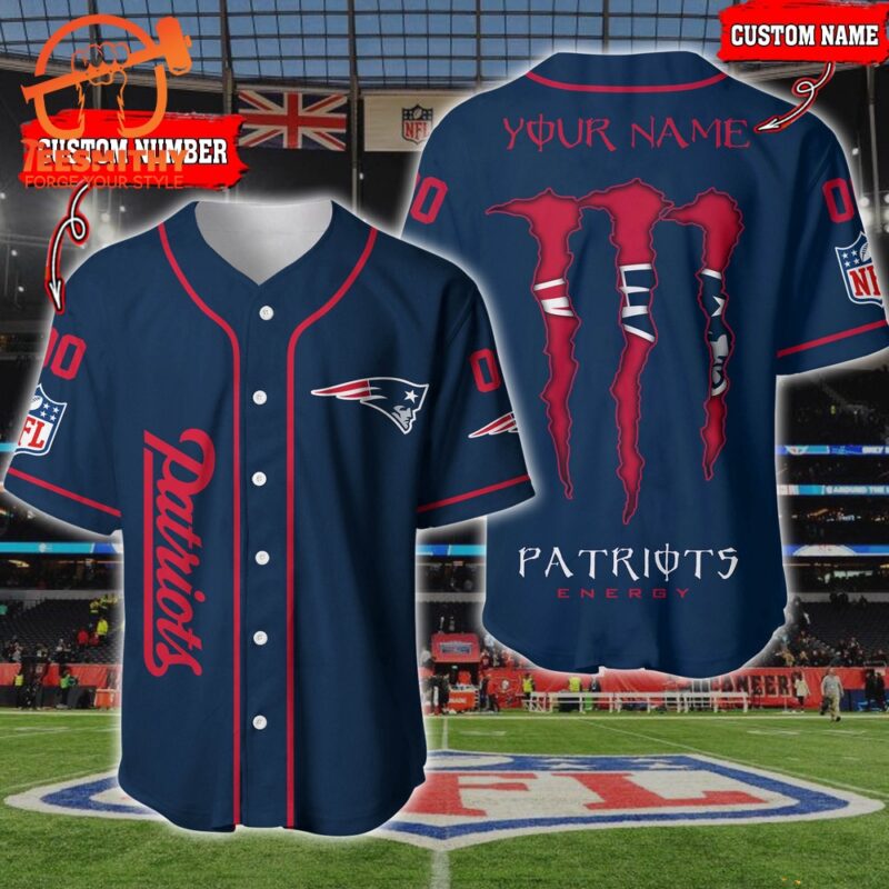 NFL New England Patriots Custom Baseball Jersey Shirt