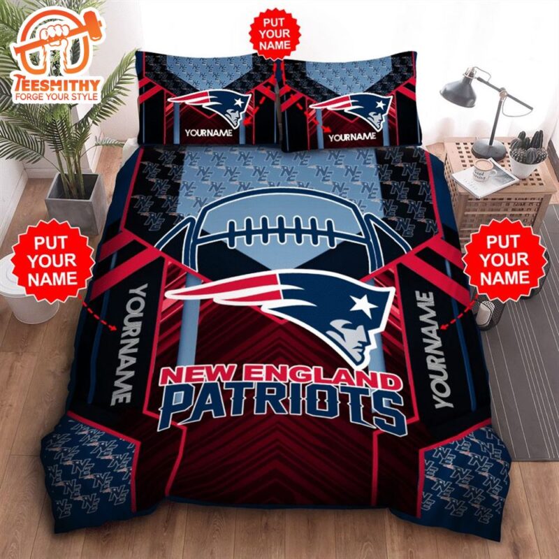 NFL New England Patriots Custom Name Special Bedding Set
