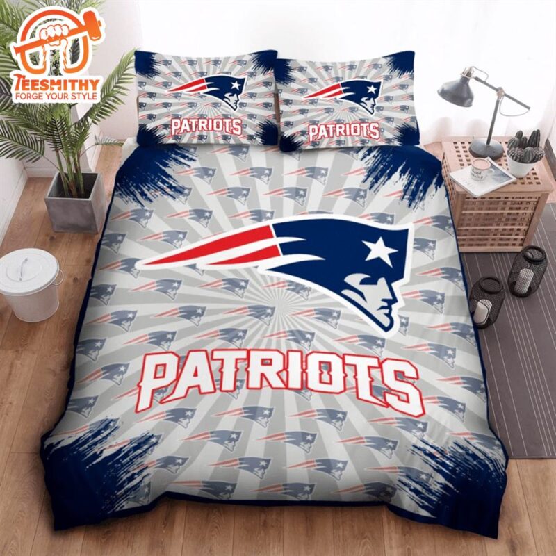 NFL New England Patriots Grey Navy Bedding Set