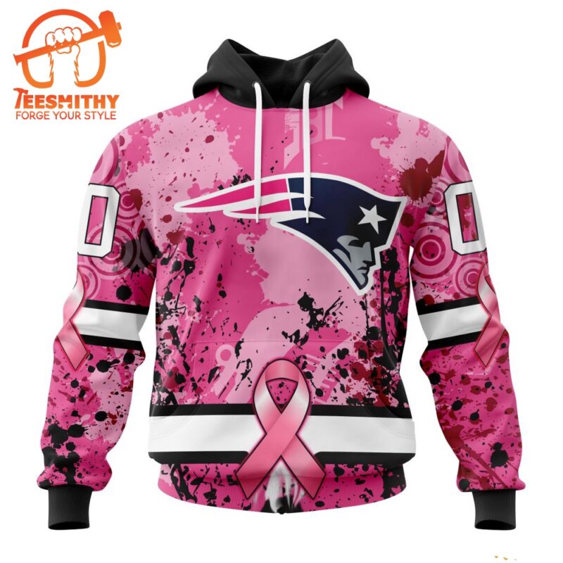 NFL New England Patriots I Pink I Can In October We Wear Pink Breast Cancer Hoodie