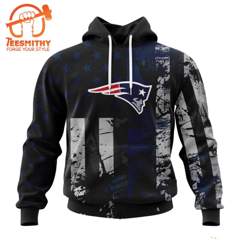 NFL New England Patriots Special Classic Grunge American Flag Hoodie