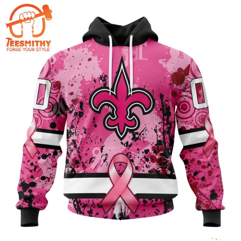 NFL New Orleans Saints I Pink I Can In October We Wear Pink Breast Cancer Hoodie