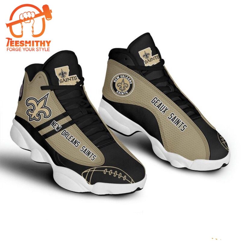 NFL New Orleans Saints Logo Football Air Jordan 13 Shoes