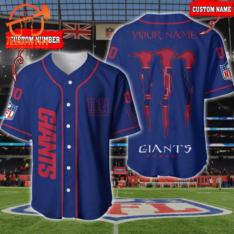 NFL New York Giants Custom Baseball Jersey Shirt
