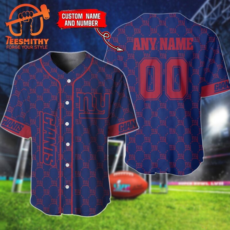 NFL New York Giants Hologram Custom Baseball Jersey Shirt