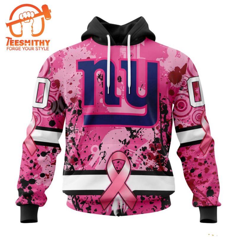 NFL New York Giants I Pink I Can In October We Wear Pink Breast Cancer Hoodie