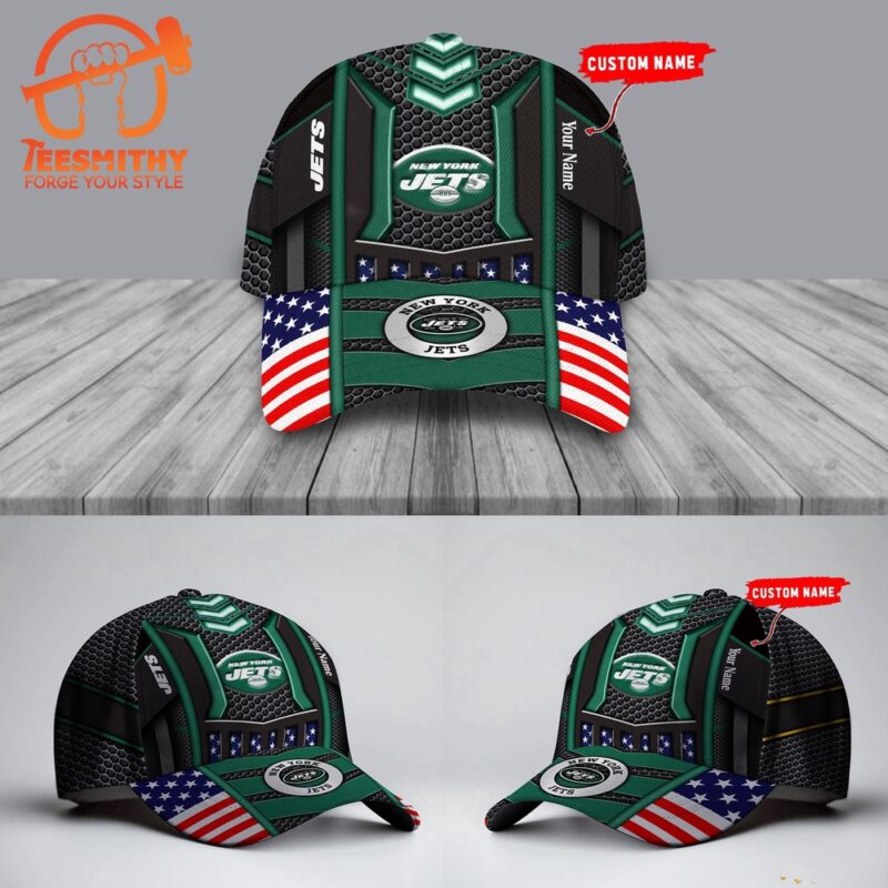 NFL New York Jets America Flag Football Custom Baseball Cap