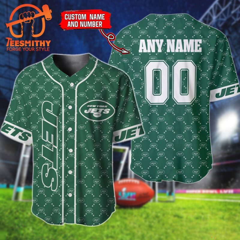 NFL New York Jets Hologram Custom Baseball Jersey Shirt