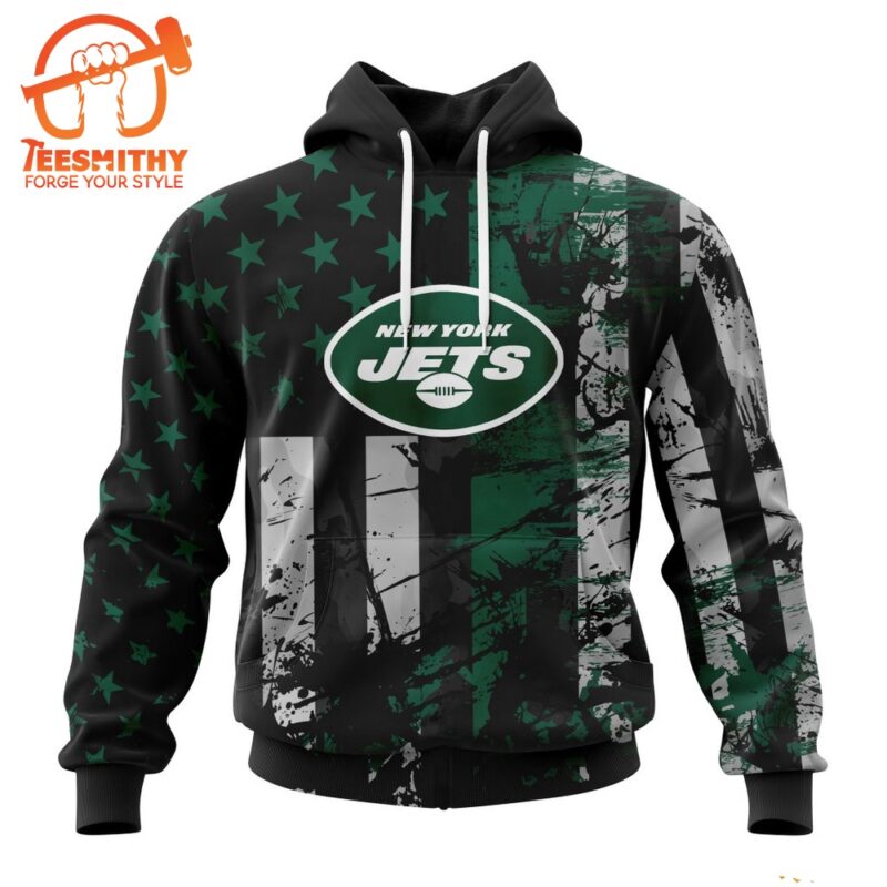 NFL New York Jets Special Classic Grunge American Flag Hoodie
