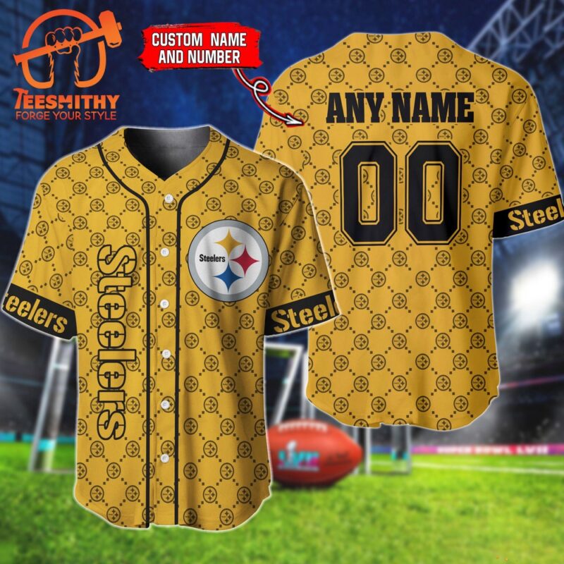 NFL Pittsburgh Steelers Hologram Custom Baseball Jersey Shirt