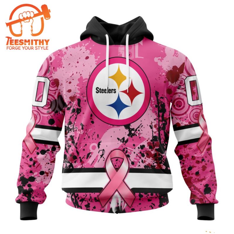 NFL Pittsburgh Steelers I Pink I Can In October We Wear Pink Breast Cancer Hoodie