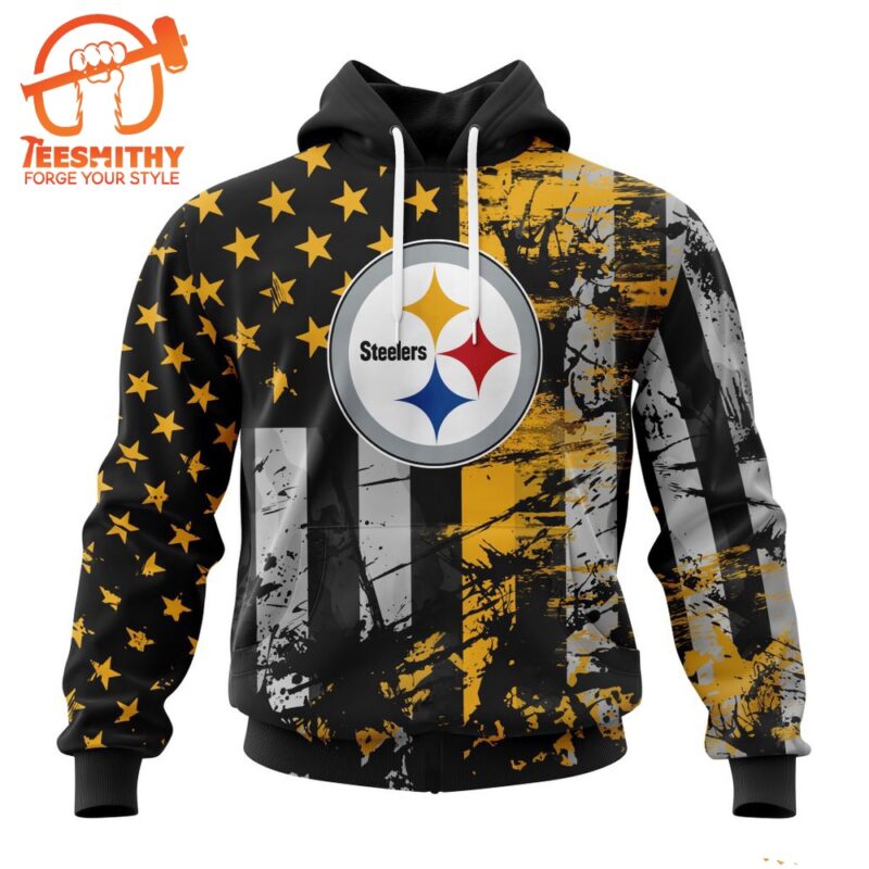 NFL Pittsburgh Steelers Special Classic Grunge American Flag Hoodie