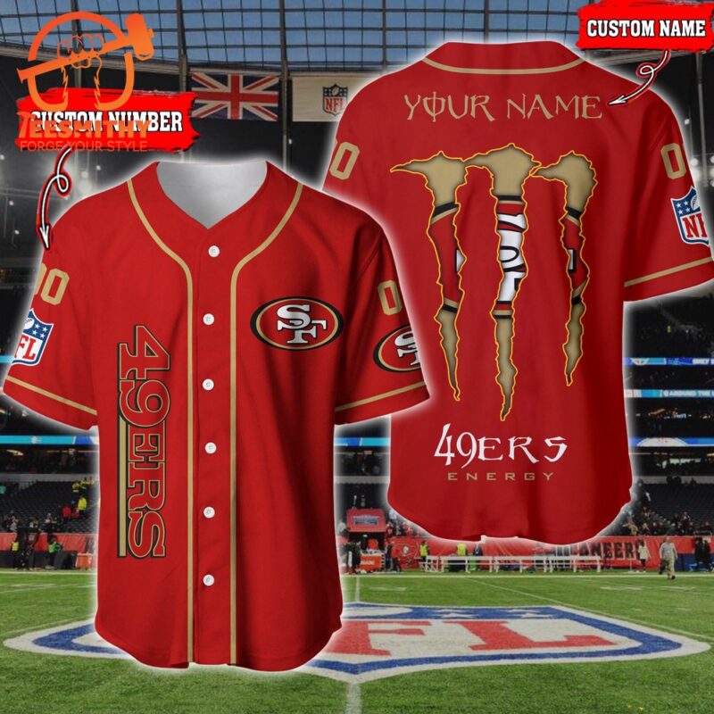 NFL San Francisco 49ers Custom Baseball Jersey Shirt