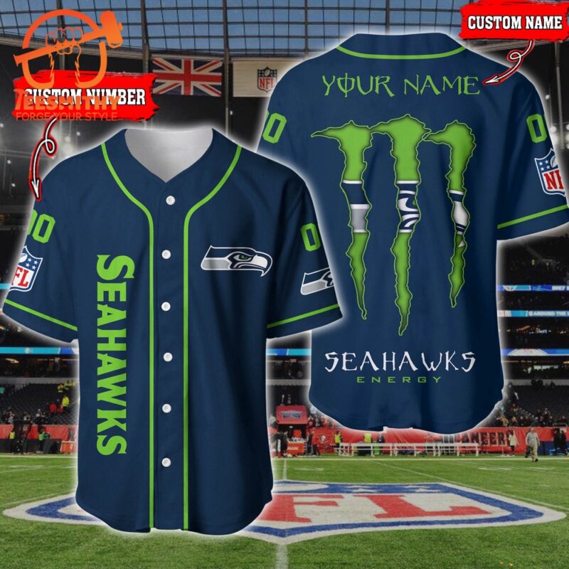 NFL Seattle Seahawks Custom Baseball Jersey Shirt