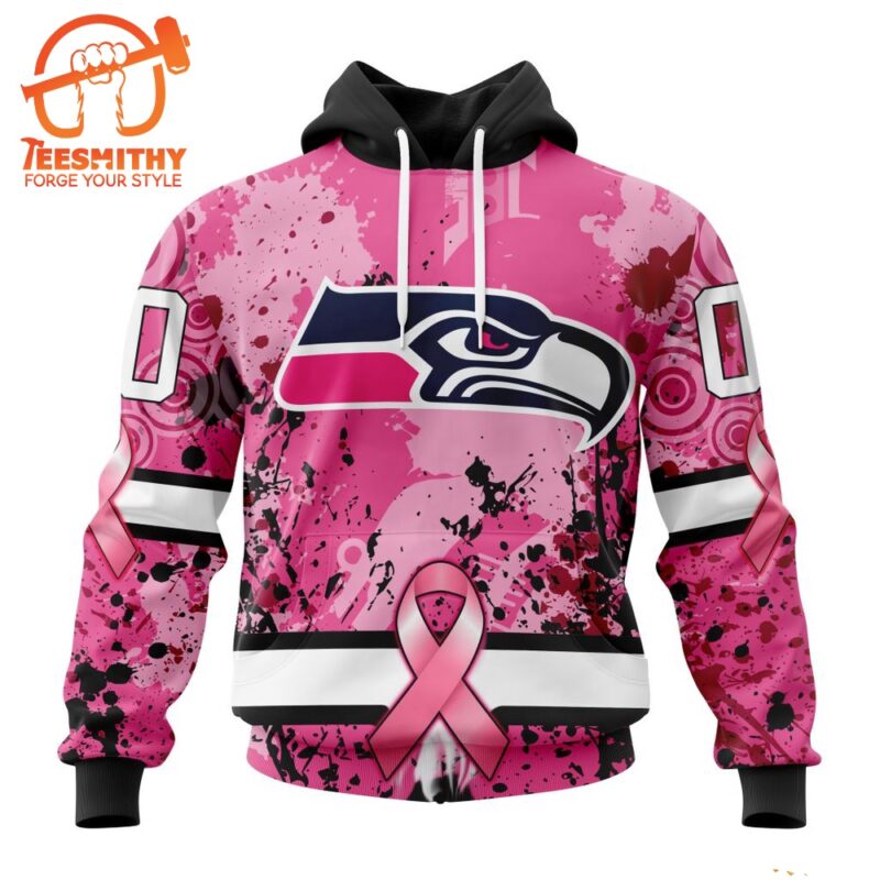 NFL Seattle Seahawks I Pink I Can In October We Wear Pink Breast Cancer Hoodie