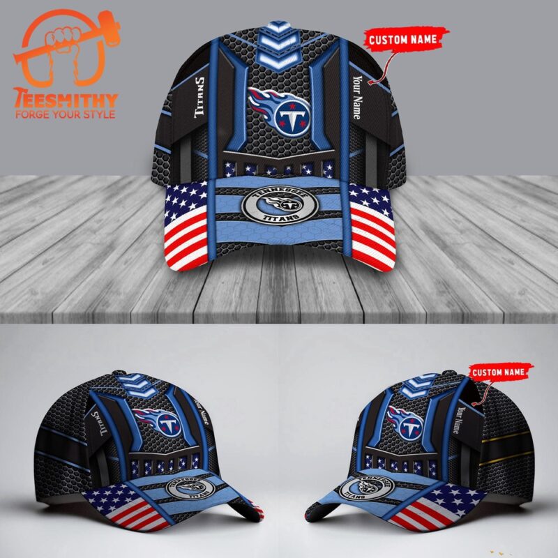 NFL Tennessee Titans America Flag Football Custom Baseball Cap