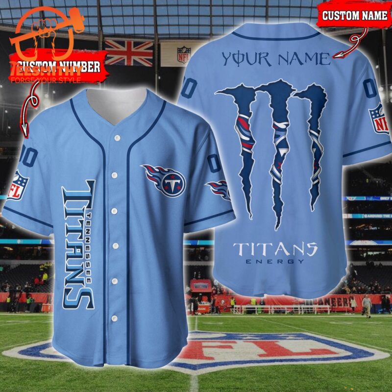 NFL Tennessee Titans Custom Baseball Jersey Shirt