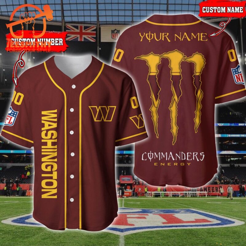 NFL Washington Commanders Custom Baseball Jersey Shirt