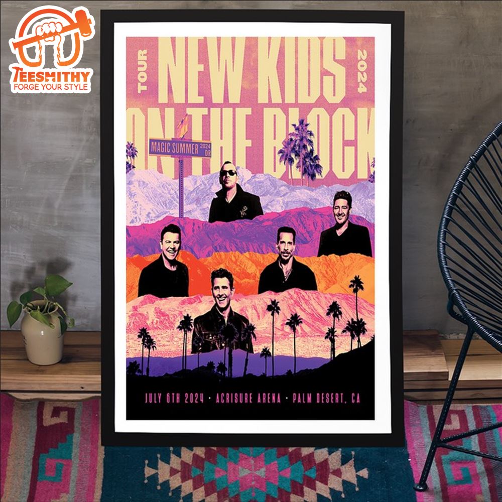 New Kids On The Block At Acrisure Arena In Palm Desert CA On July 6 2024 Poster Canvas