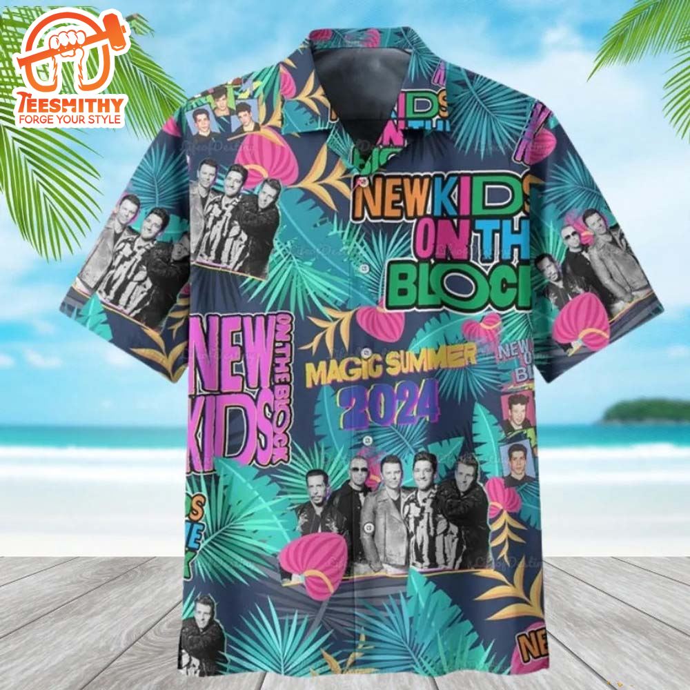 New Kids On The Block Button Up Hawaiian Shirt