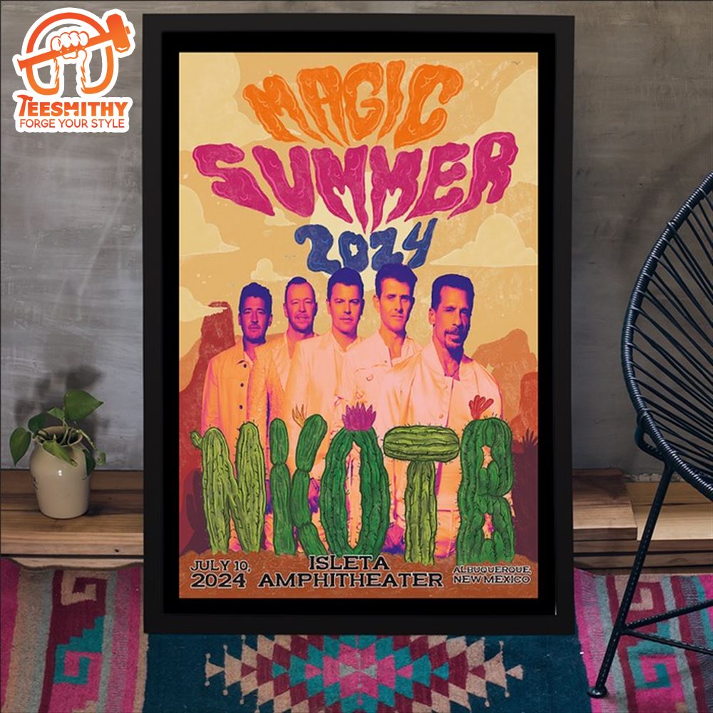 New Kids On The Block July 10 2024 Albuquerque NM Isleta Amphitheater Poster Canvas