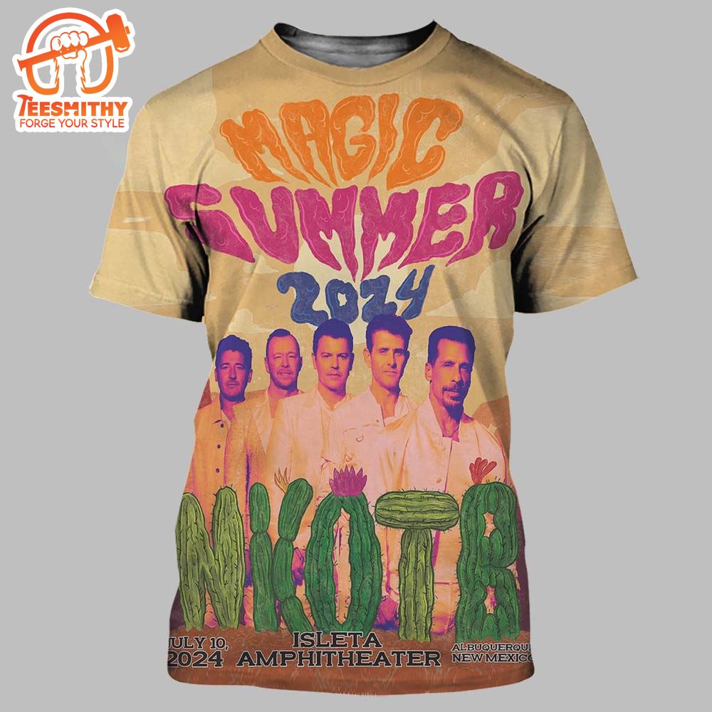 New Kids On The Block Magic Summer 2024 Tour Poster July 10, 2024 3D Shirt