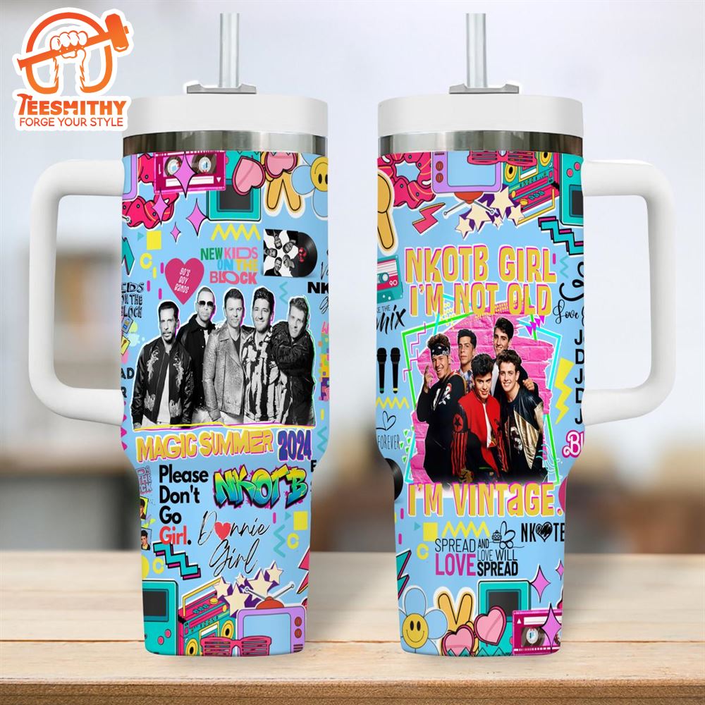 New Kids On The Block Music Tour 2024 Tumbler 40OZ Tumbler With Handle