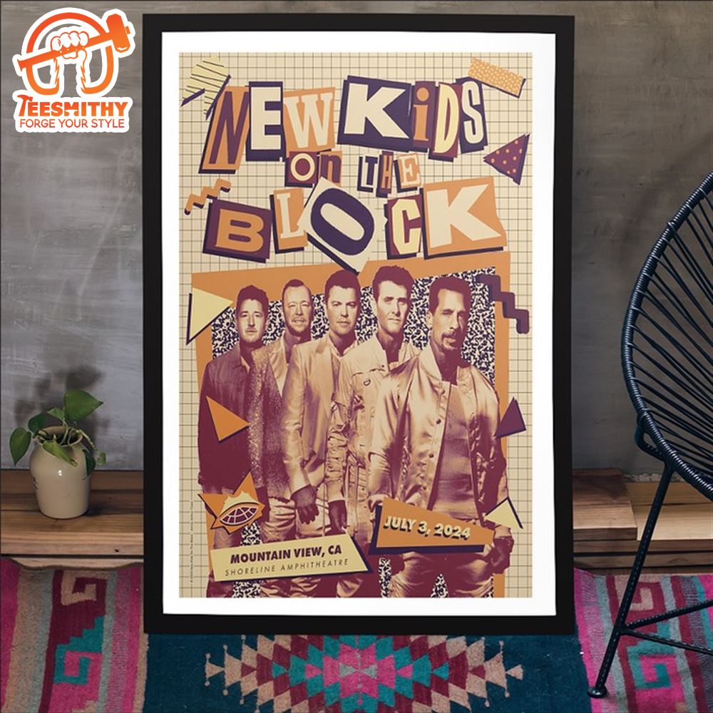 New Kids On The Block On July 3, 2024 In Mountain View, CA Poster Canvas