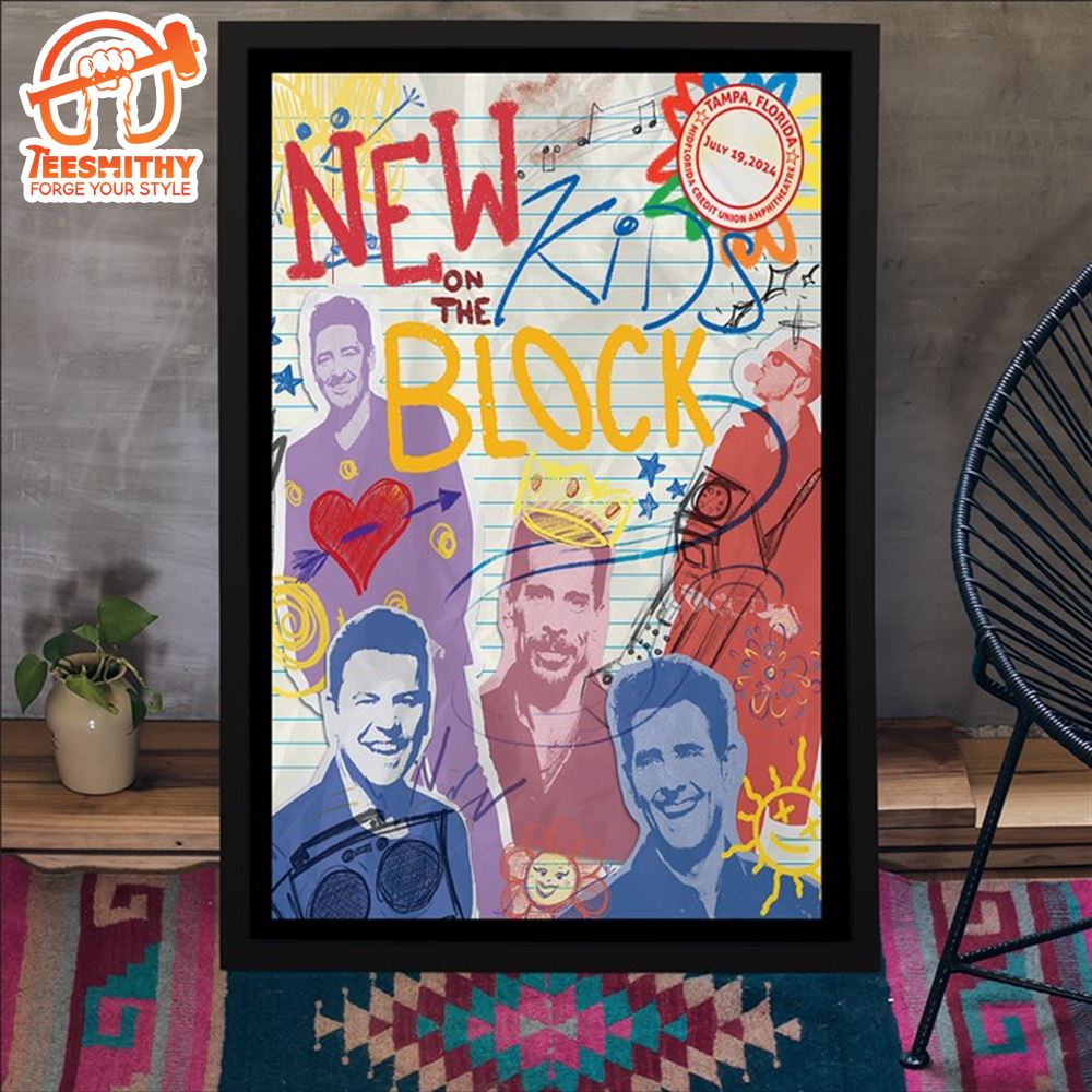 New Kids On The Block Tour In Tampa FL On July 19 2024 Poster Canvas