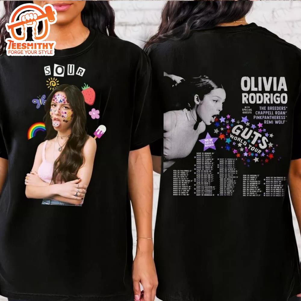 Olivia Rodrigo Guts Full Date Tour 2024 Shirt Dates