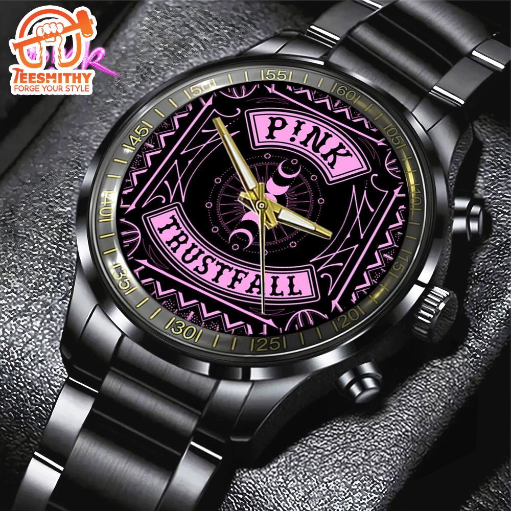 P!nk Black Stainless Steel Watch