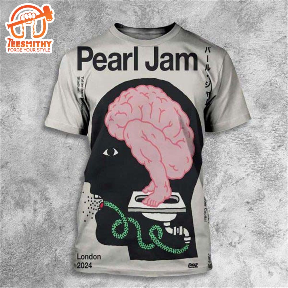 Pearl Jam London Tonight At Tottenham Hotspur Stadium On June 29th 3D Shirt