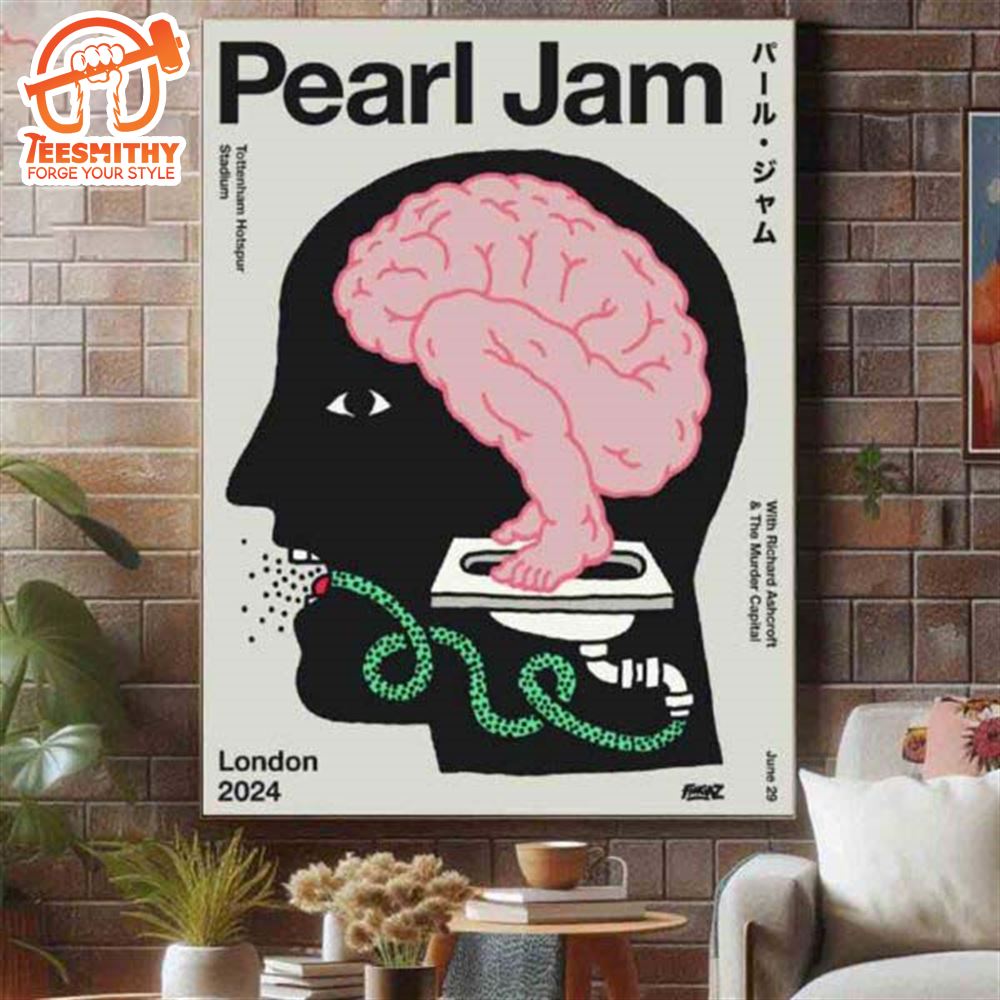 Pearl Jam London Tonight At Tottenham Hotspur Stadium On June 29th Poster Canvas