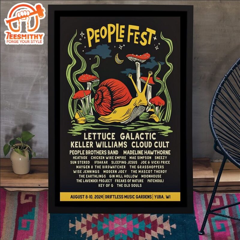 People Fest Aug 8-10 2024 Driftless Music Gardens Yuba WI Potser Canvas
