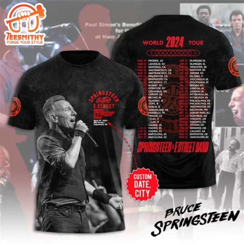 Personalized Bruce Springsteen Date Music 3D Apparel Shirt