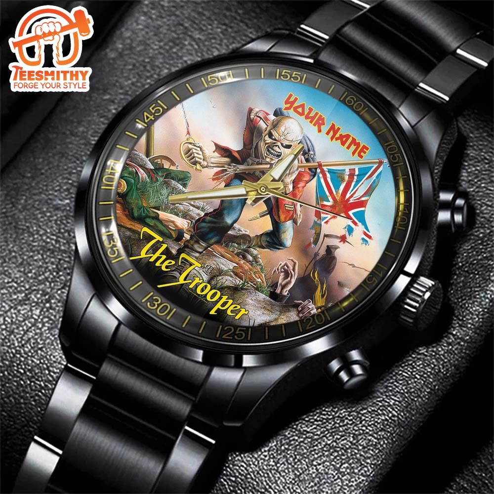 Personalized Iron Maiden Rock Band Black Stainless Steel Watch