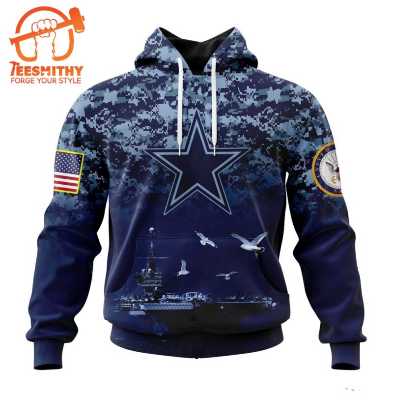 Personalized NFL Dallas Cowboys Honor US Navy Veterans Design Hoodie