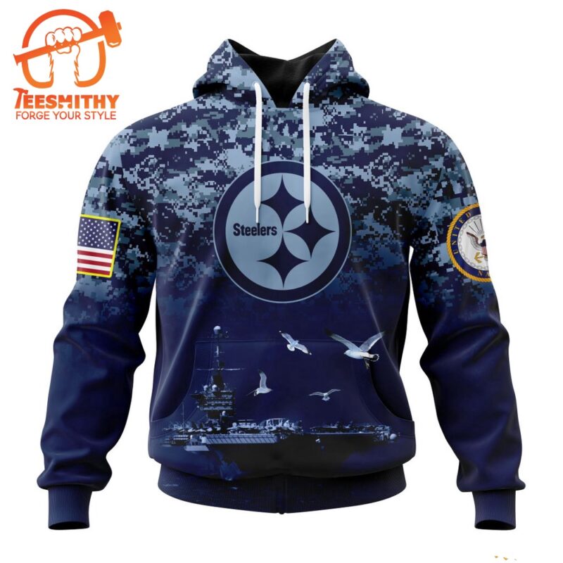 Personalized NFL Pittsburgh Steelers Honor US Navy Veterans Design Hoodie