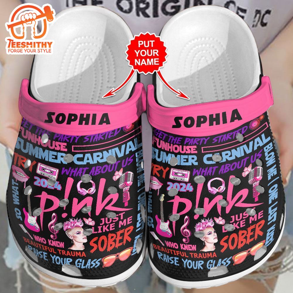 Personalized P!nk Custom Name Clogs Shoes