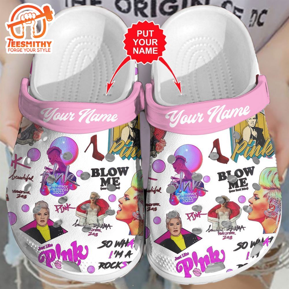 Personalized P!nk Tour Music Clogs 3D Shoes