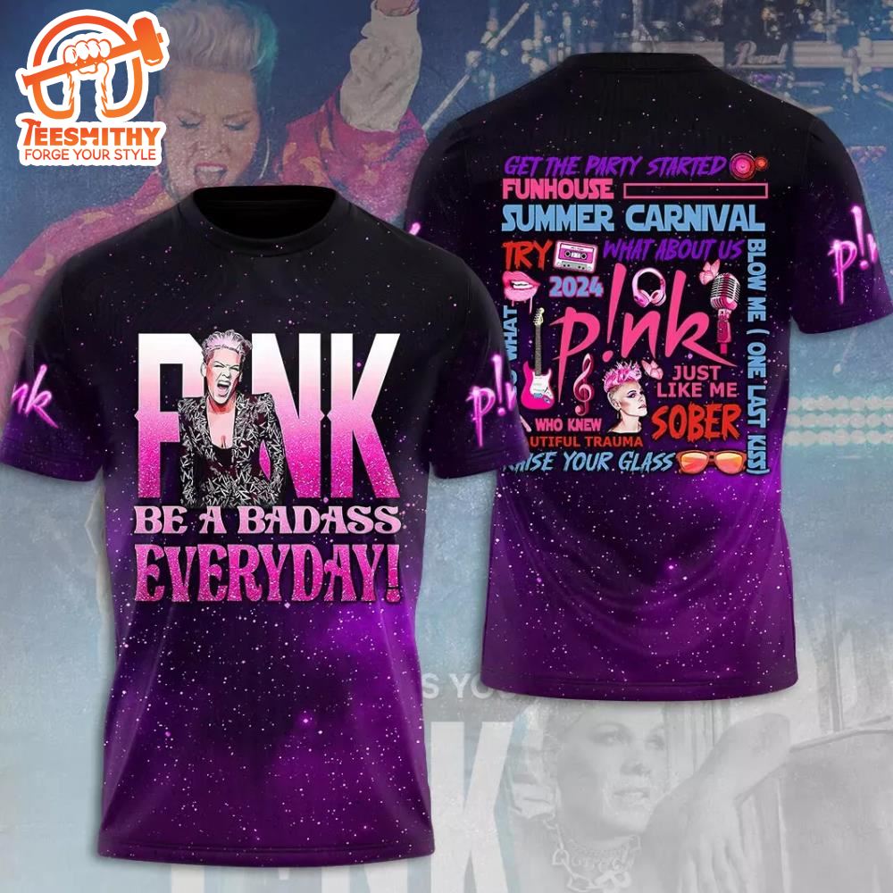 Pink Singer P!nk Summer Carnival 2024 Tour 3D T-Shirt